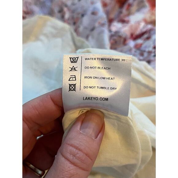 Lakeyo Anselma belted puff sleeve fit and flare mini Dress xs nwt - Picture 10 of 12